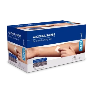 AeroWipe Alcohol Swabs 2 ply 100 pack | 3cm x 3cm | Life Pharmacy Group Store